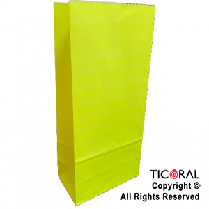 BOLSITA PAPEL AMARILLO FLUO 12.5X24.5CM x 10